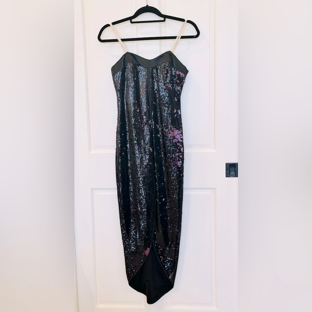 NWT Halston Heritage Sequin Strapless Cocktail Dress. Size 0